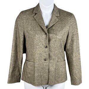 Brooks Brothers Womens 8 Wool Silk Blend Blazer USA Made Quiet Luxury Minimalist